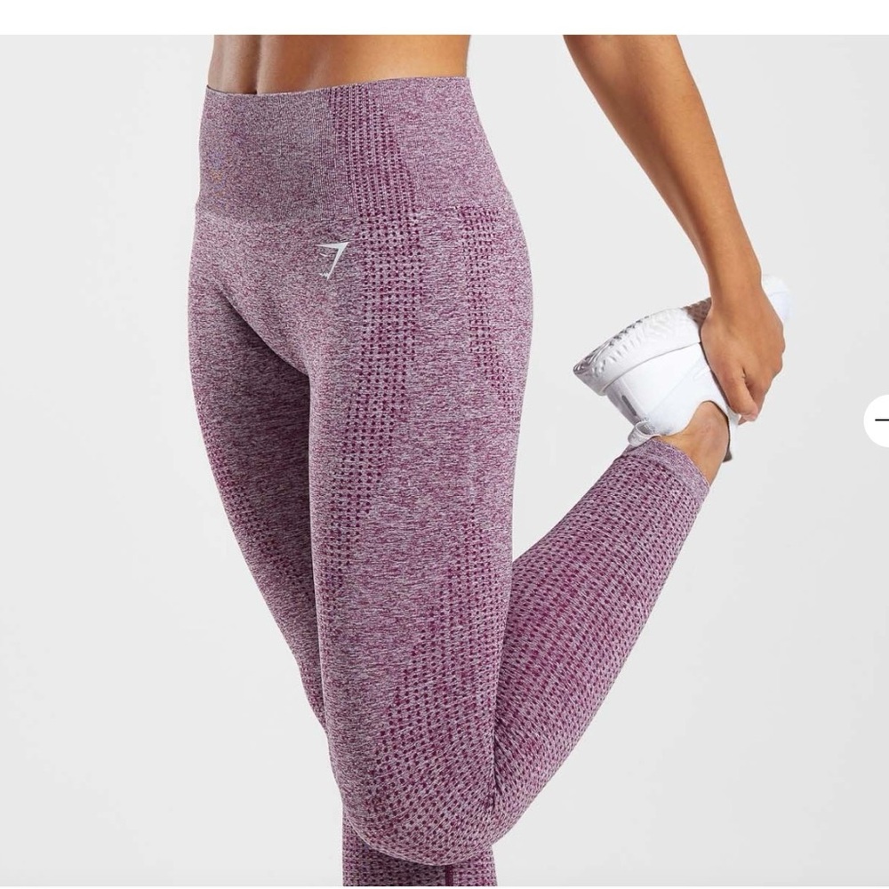 Gymshark Vital Seamless Maroon Leggings